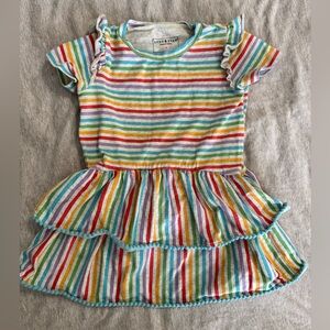 Andy and Evan rainbow stripe dress. 3T
